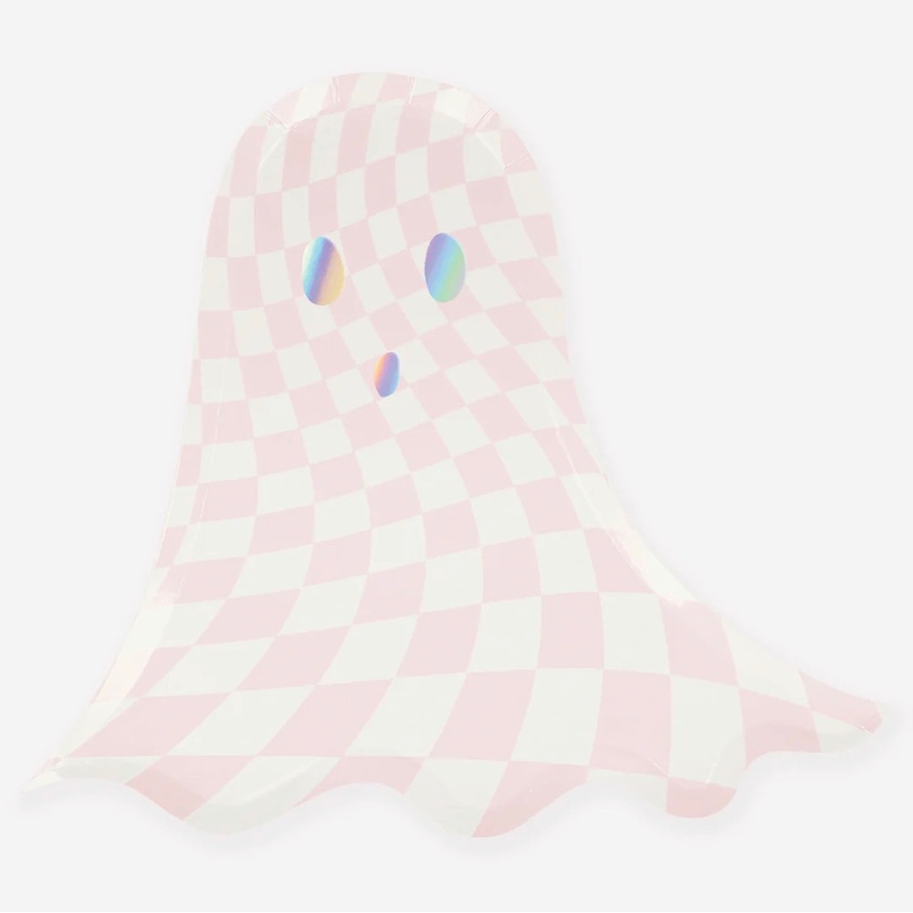 GHOST checkered paper plate